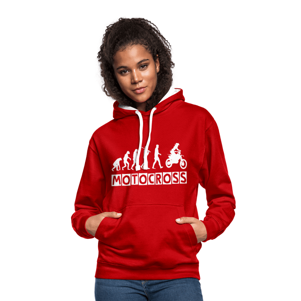 TeeFEVA Contrast Colour Hoodie | AWDis Just Hoods Contrast Colour Hoodie - Evolution Motocross