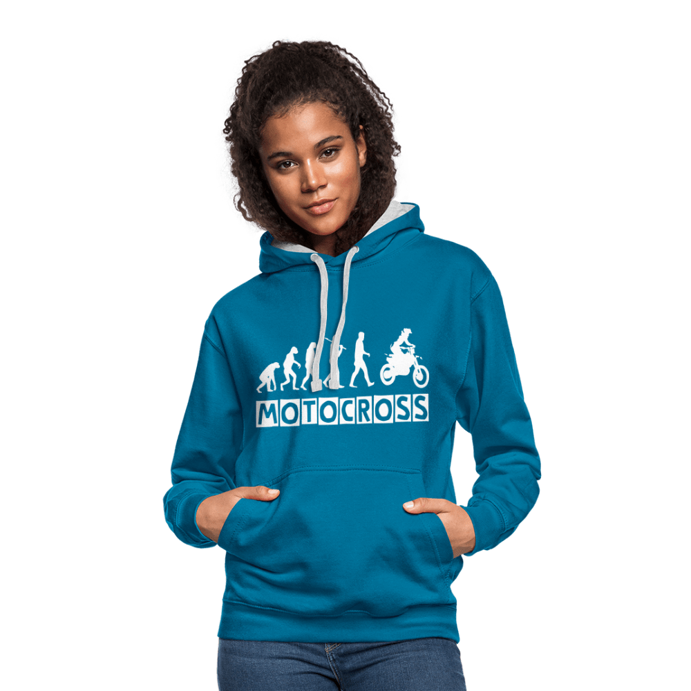 TeeFEVA Contrast Colour Hoodie | AWDis Just Hoods Contrast Colour Hoodie - Evolution Motocross