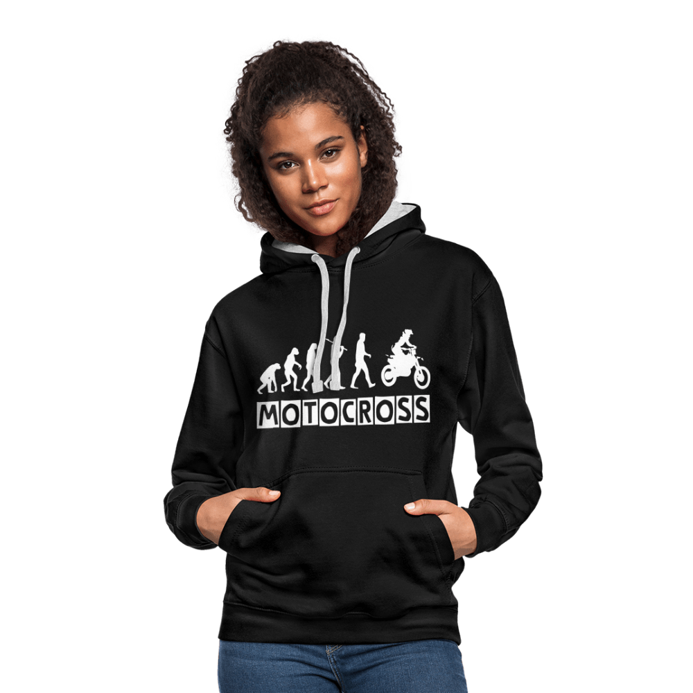 TeeFEVA Contrast Colour Hoodie | AWDis Just Hoods Contrast Colour Hoodie - Evolution Motocross
