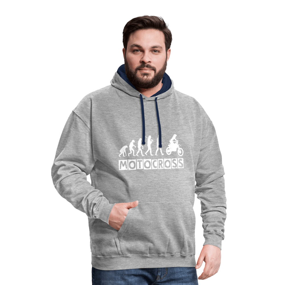 TeeFEVA Contrast Colour Hoodie | AWDis Just Hoods Contrast Colour Hoodie - Evolution Motocross