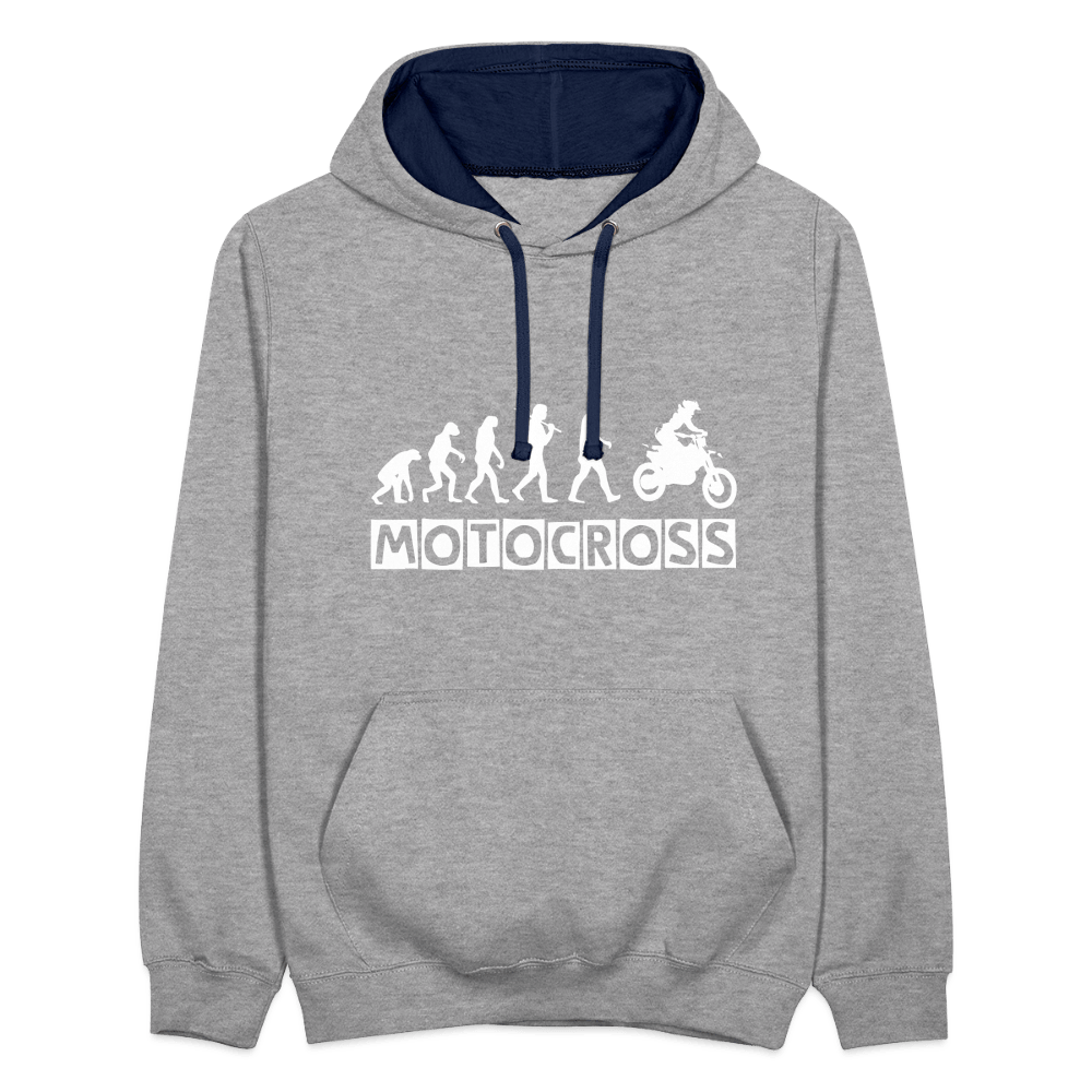 TeeFEVA Contrast Colour Hoodie | AWDis Just Hoods Contrast Colour Hoodie - Evolution Motocross