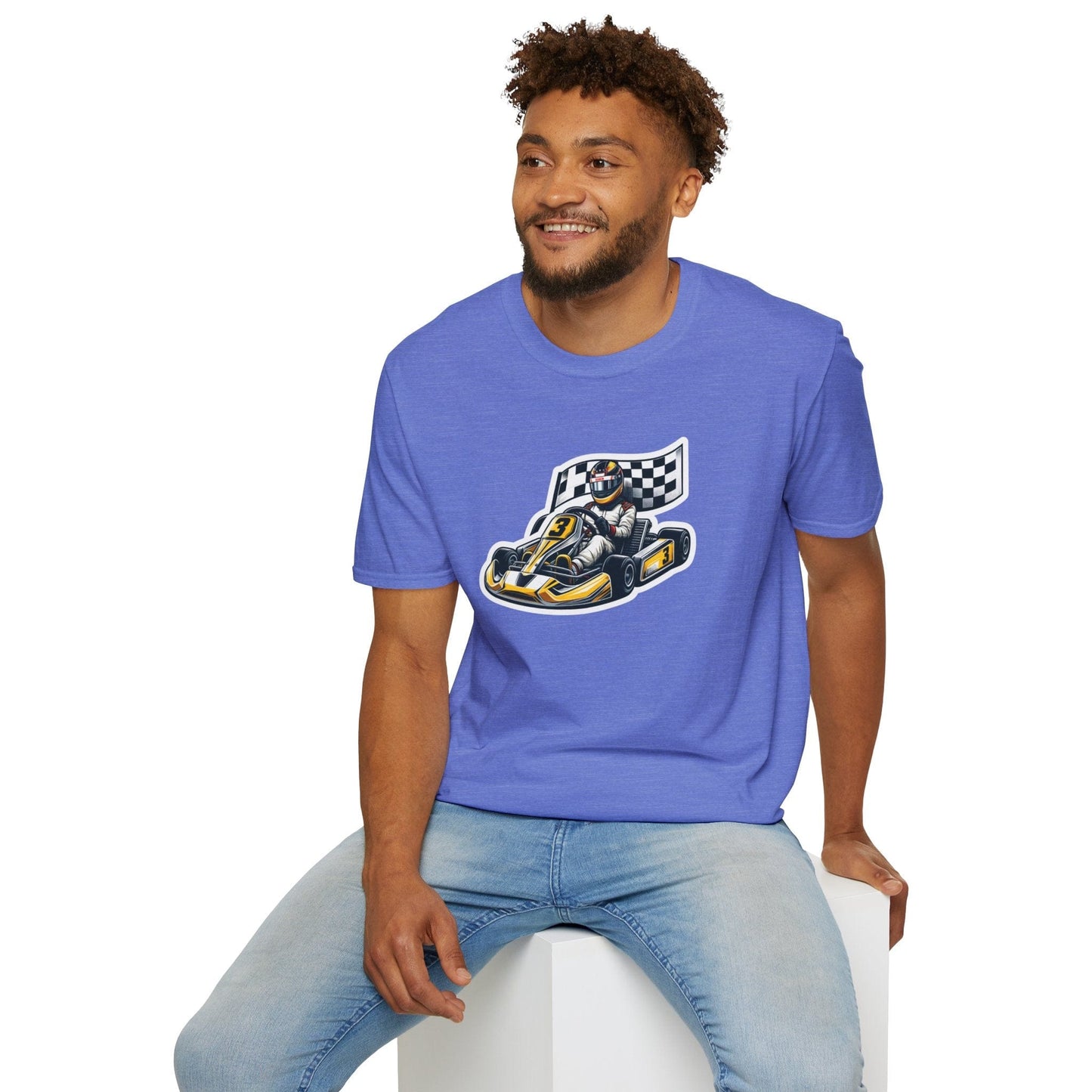 TeeFEVA T-Shirt CH Racing | Sticker Print | Unisex Soft T-Shirt