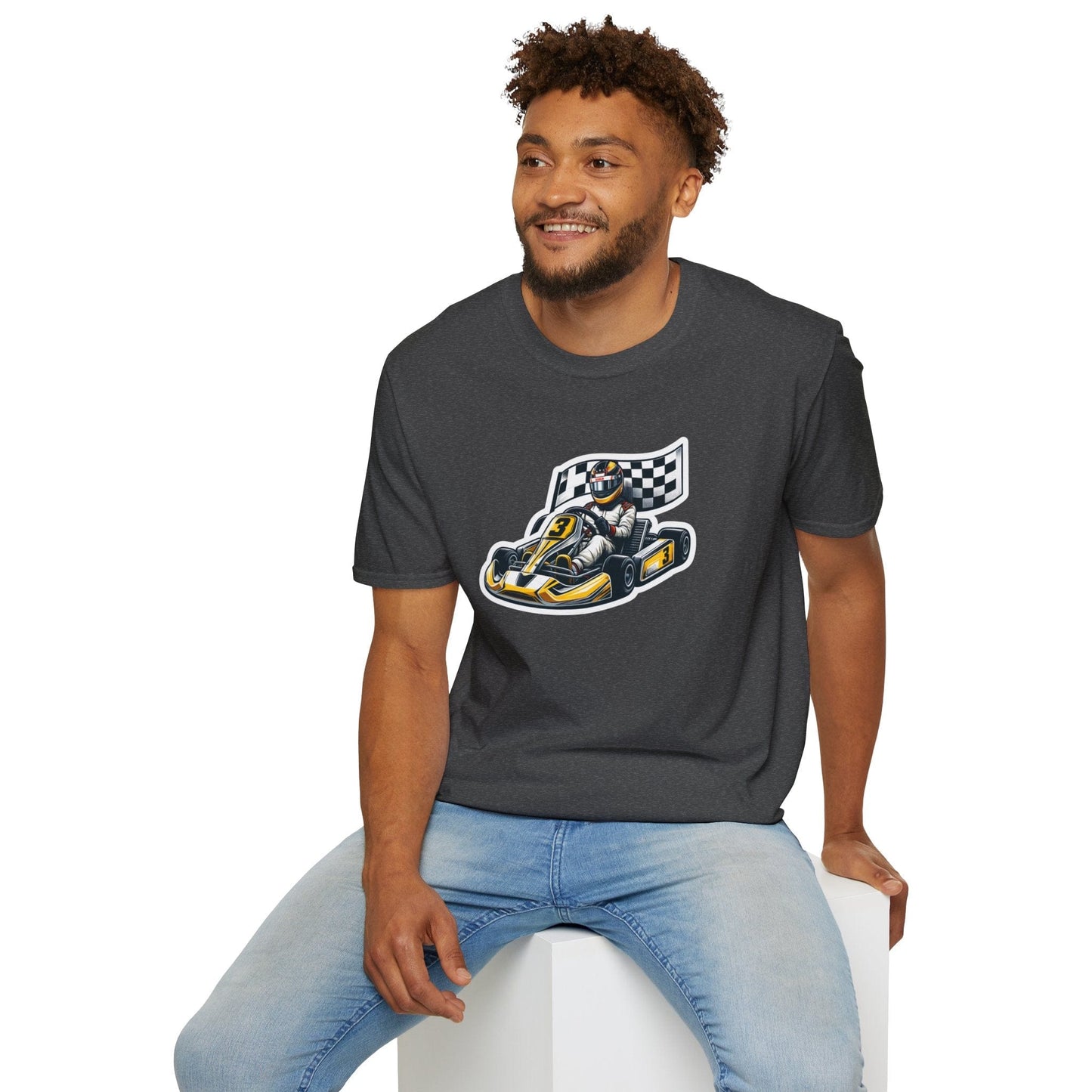 TeeFEVA T-Shirt CH Racing | Sticker Print | Unisex Soft T-Shirt