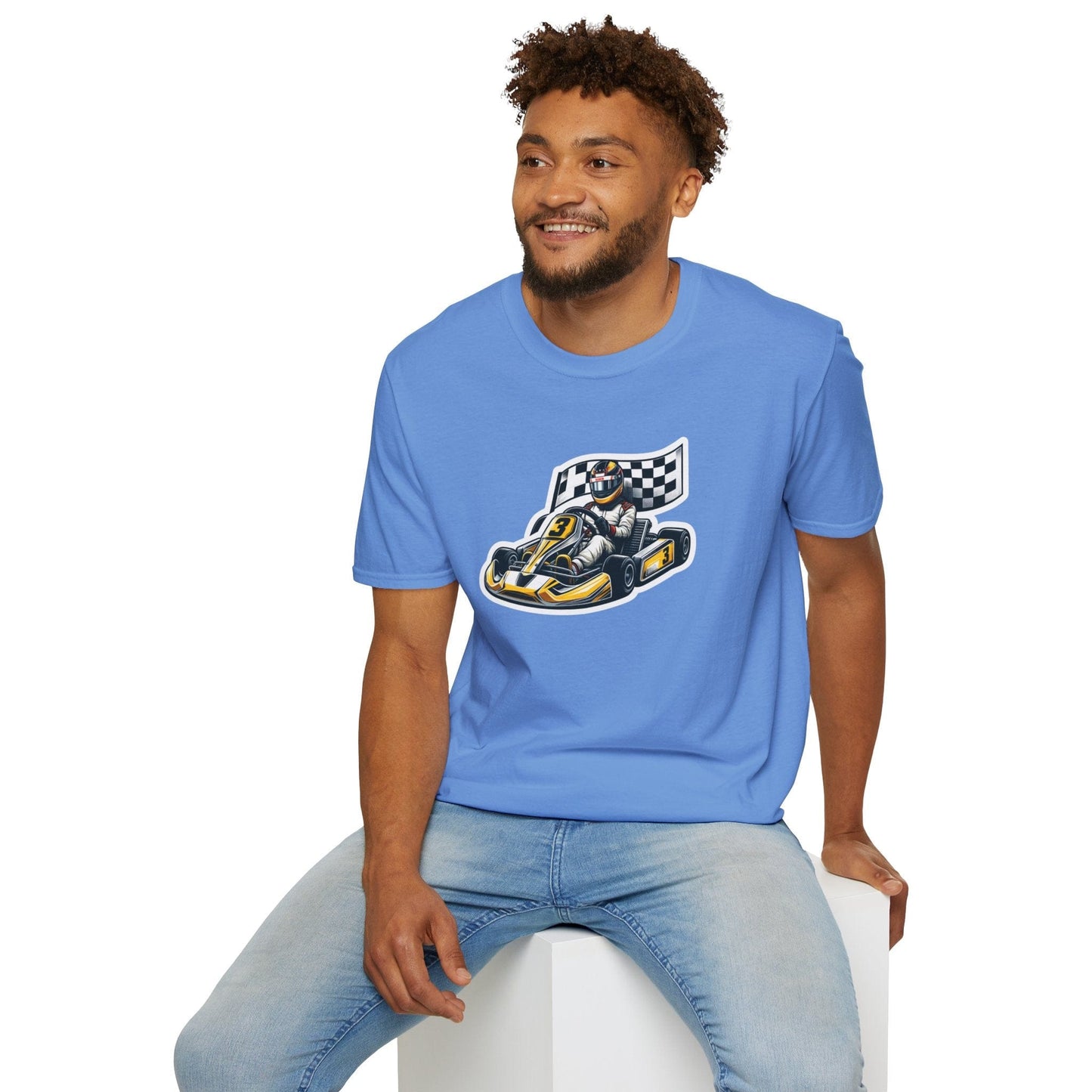 TeeFEVA T-Shirt CH Racing | Sticker Print | Unisex Soft T-Shirt