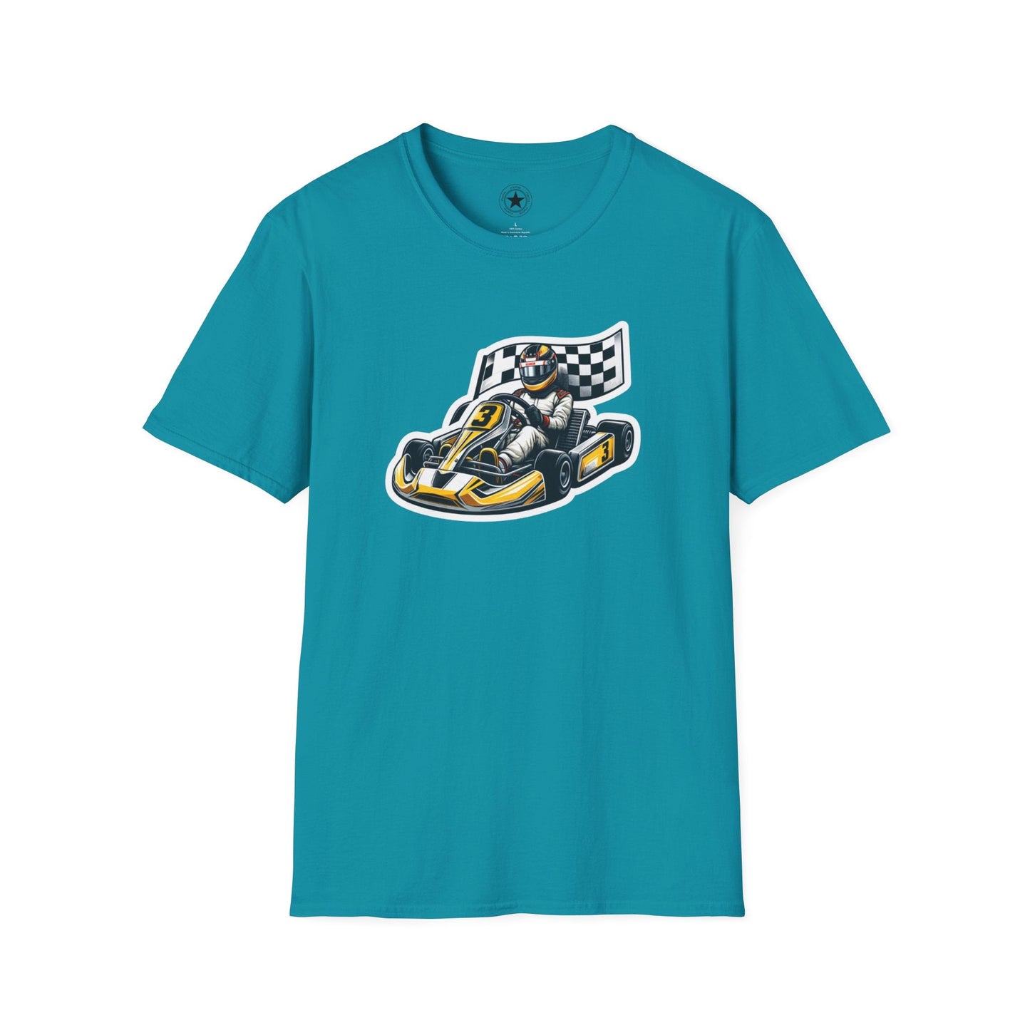 TeeFEVA T-Shirt CH Racing | Sticker Print | Unisex Soft T-Shirt