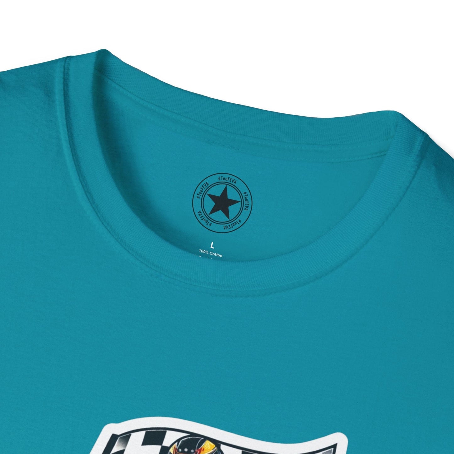 TeeFEVA T-Shirt CH Racing | Sticker Print | Unisex Soft T-Shirt