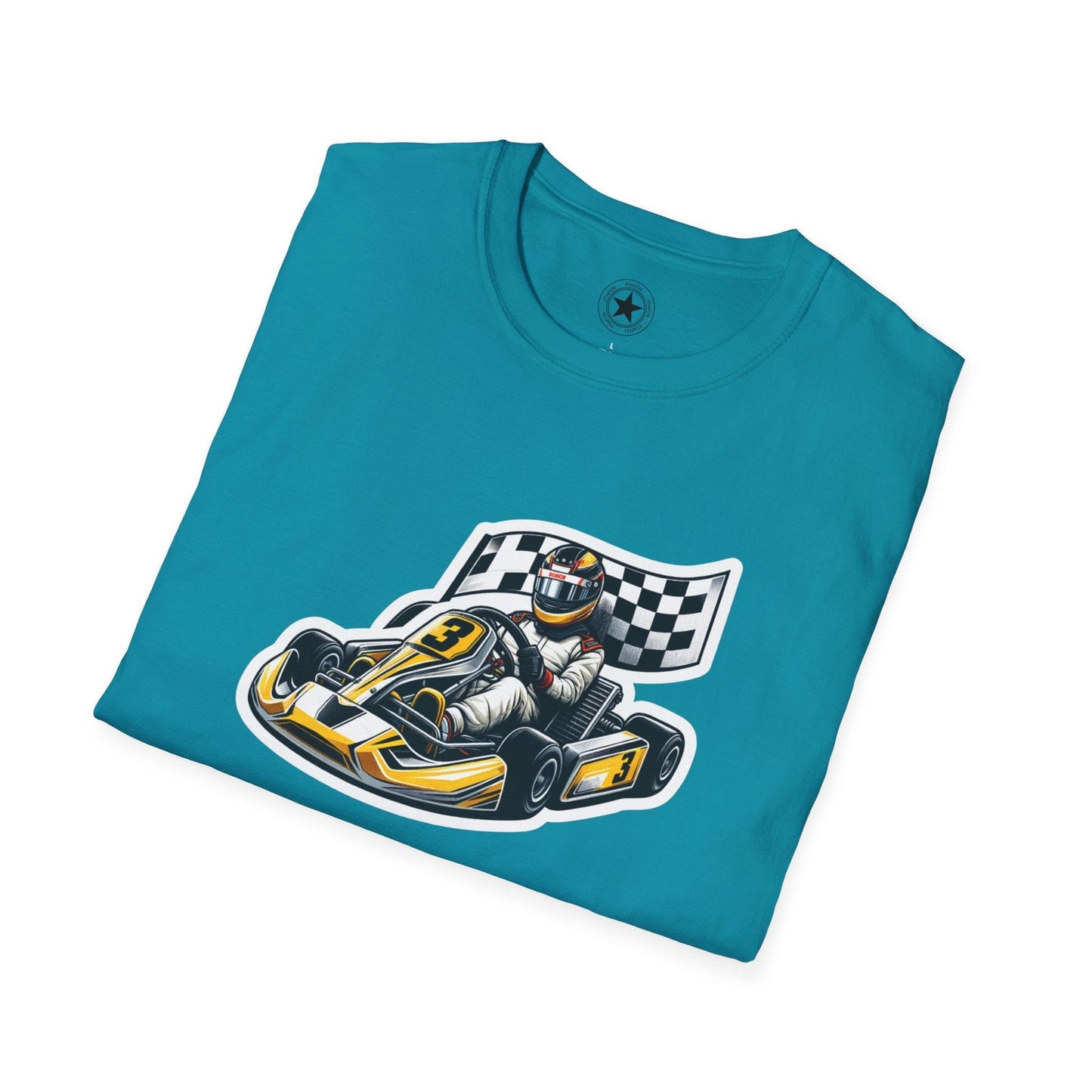 TeeFEVA T-Shirt CH Racing | Sticker Print | Unisex Soft T-Shirt