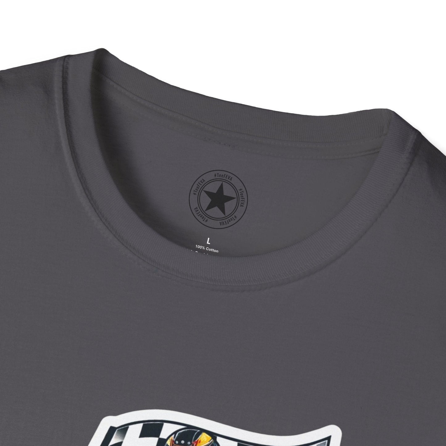TeeFEVA T-Shirt CH Racing | Sticker Print | Unisex Soft T-Shirt