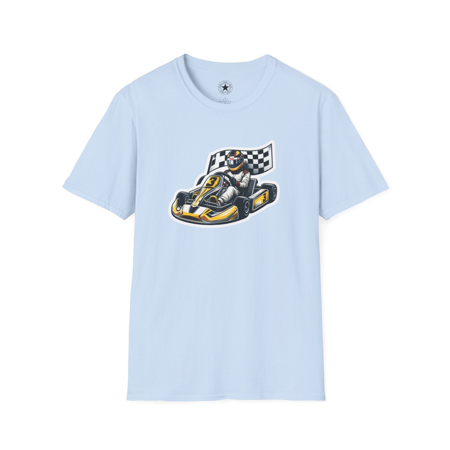 TeeFEVA T-Shirt CH Racing | Sticker Print | Unisex Soft T-Shirt