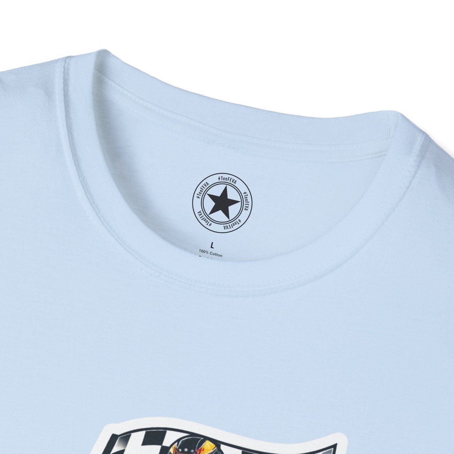 TeeFEVA T-Shirt CH Racing | Sticker Print | Unisex Soft T-Shirt