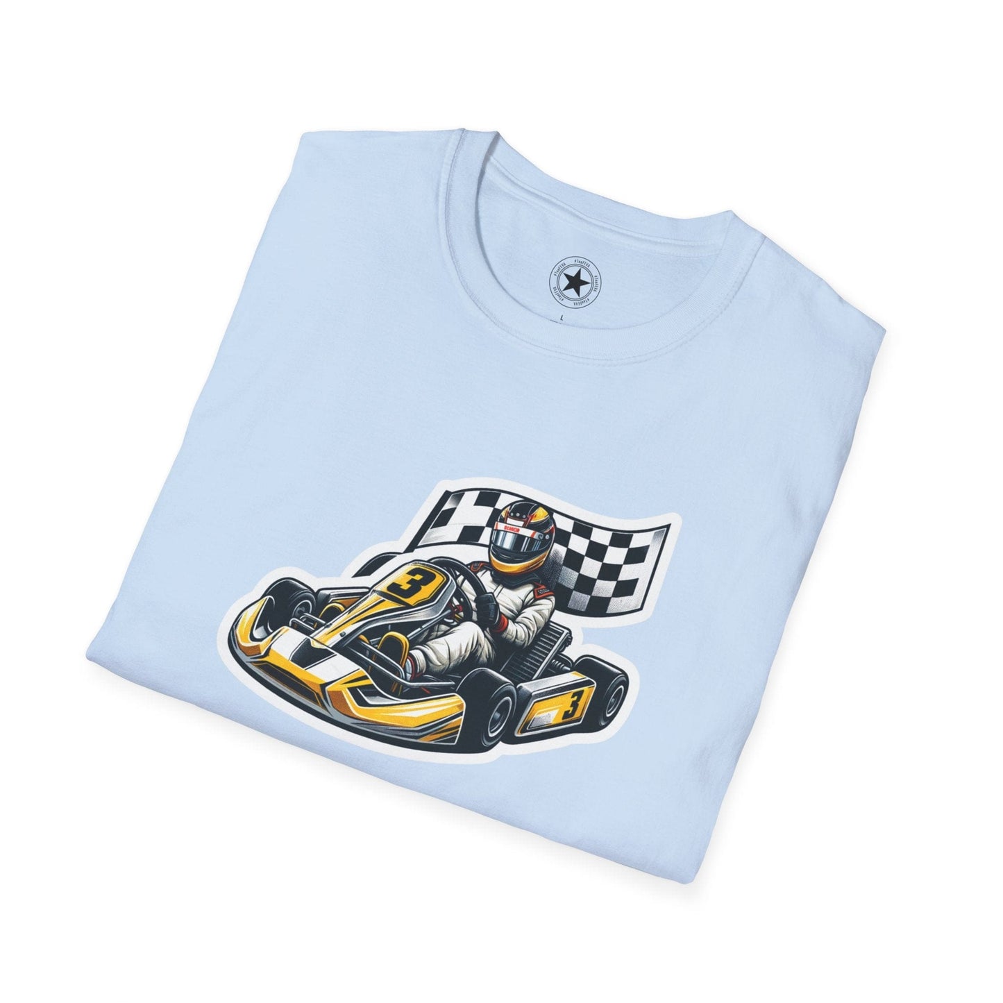 TeeFEVA T-Shirt CH Racing | Sticker Print | Unisex Soft T-Shirt