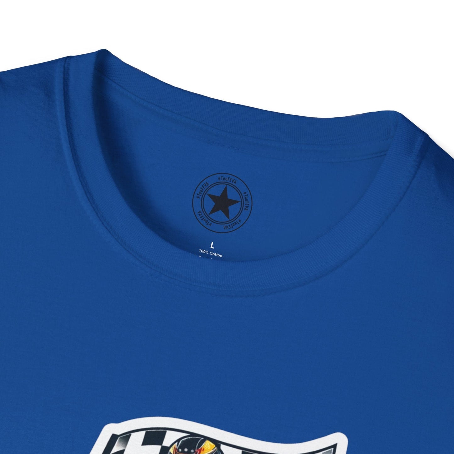 TeeFEVA T-Shirt CH Racing | Sticker Print | Unisex Soft T-Shirt
