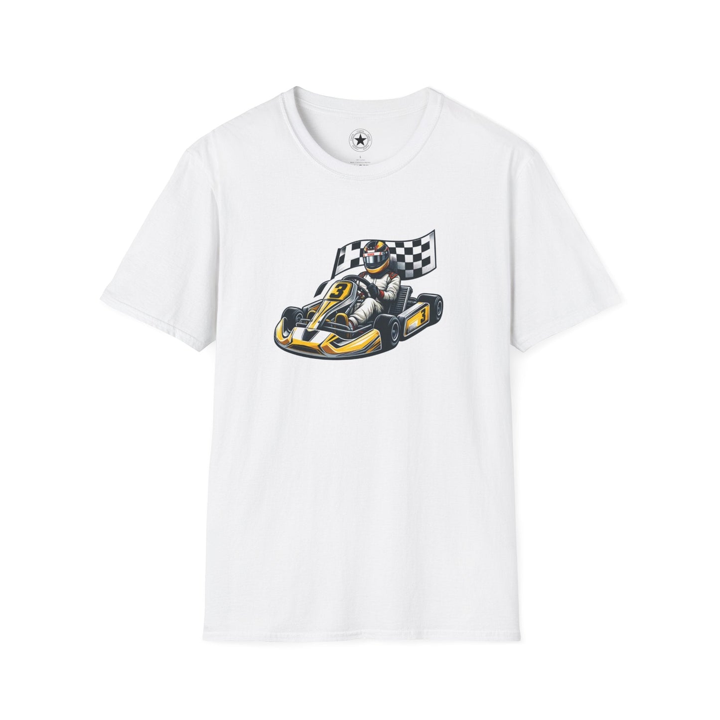 TeeFEVA T-Shirt CH Racing | Sticker Print | Unisex Soft T-Shirt