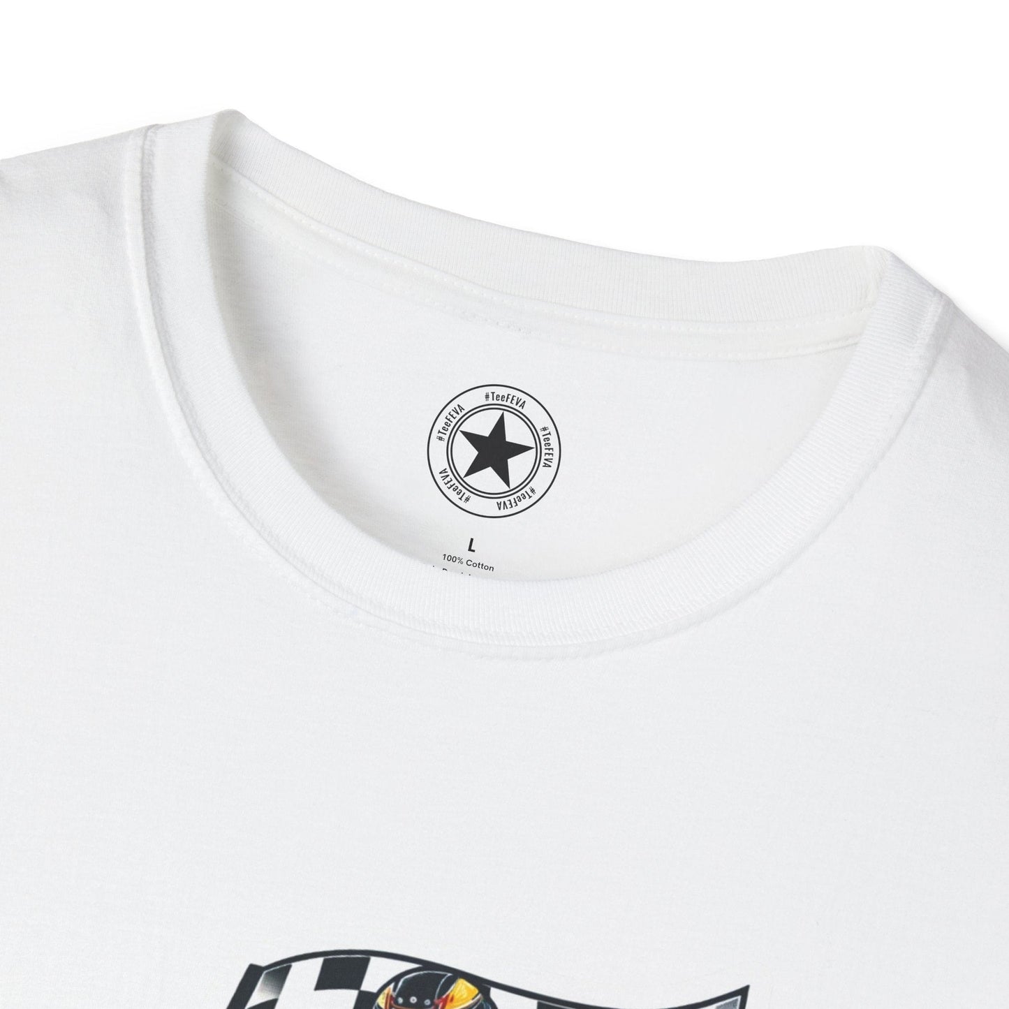 TeeFEVA T-Shirt CH Racing | Sticker Print | Unisex Soft T-Shirt