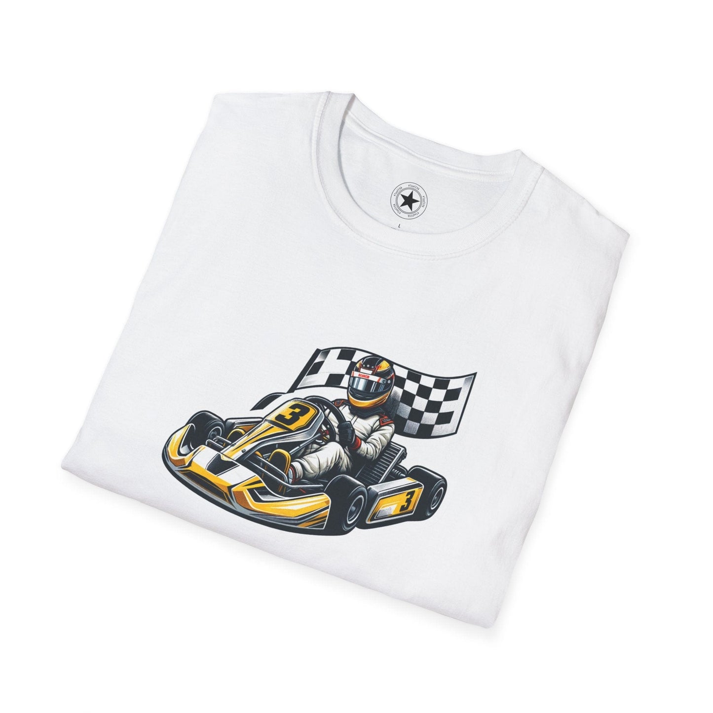 TeeFEVA T-Shirt CH Racing | Sticker Print | Unisex Soft T-Shirt