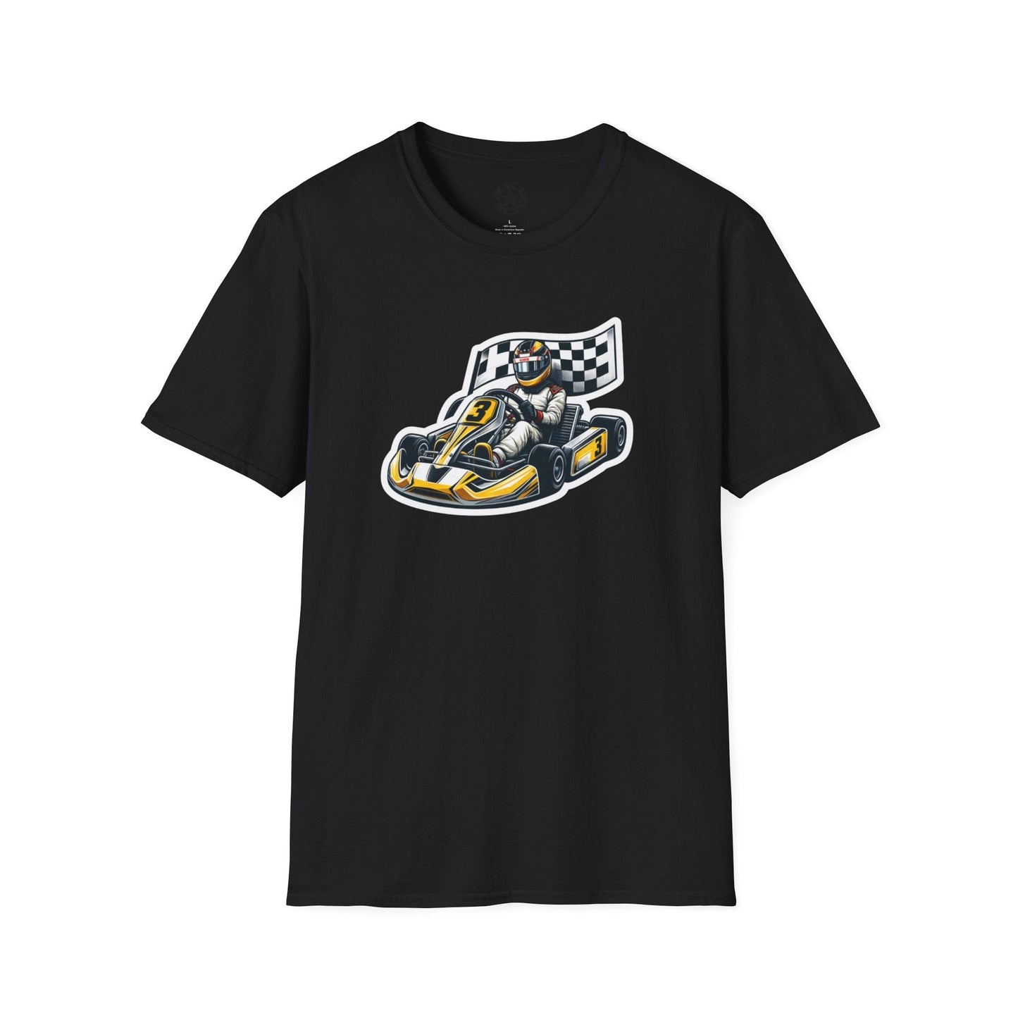 TeeFEVA T-Shirt CH Racing | Sticker Print | Unisex Soft T-Shirt