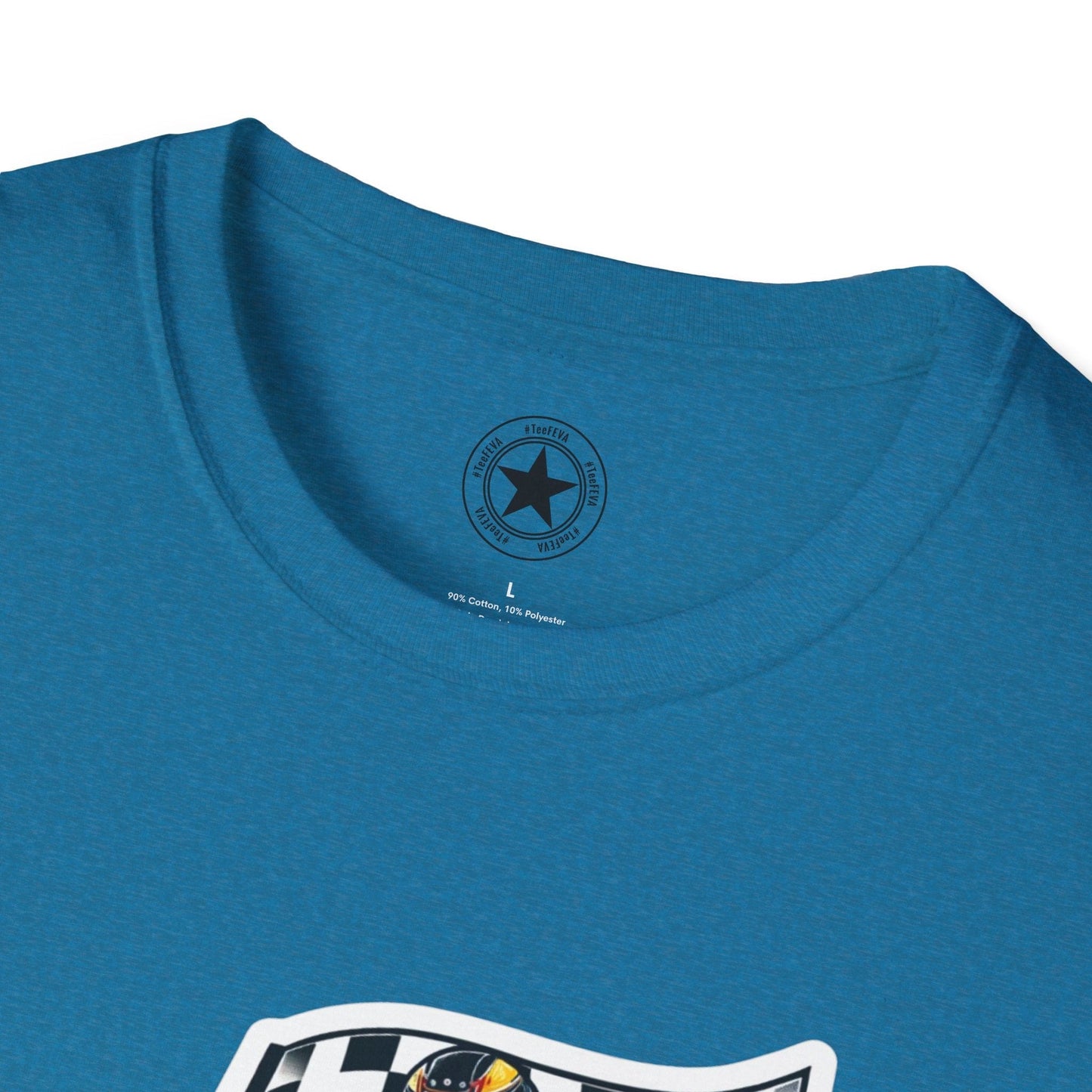 TeeFEVA T-Shirt CH Racing | Sticker Print | Unisex Soft T-Shirt