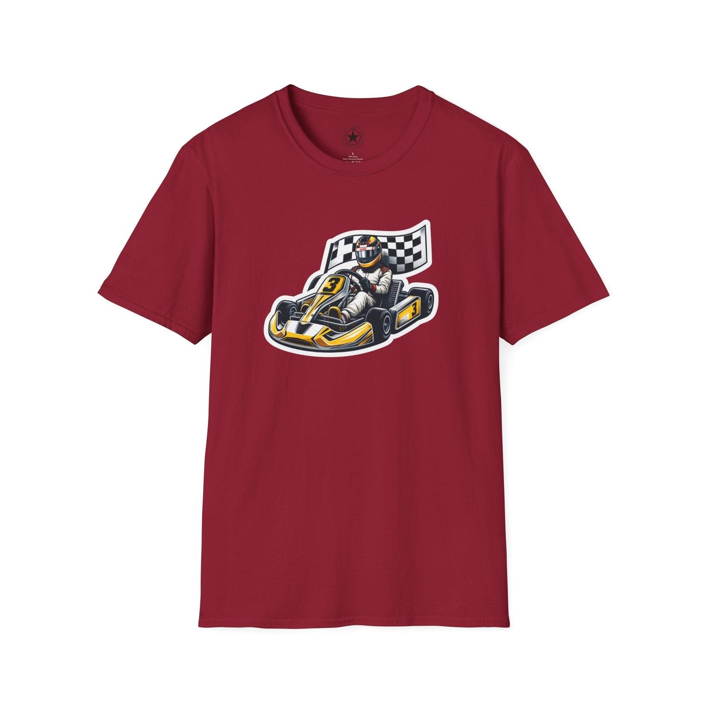 TeeFEVA T-Shirt CH Racing | Sticker Print | Unisex Soft T-Shirt