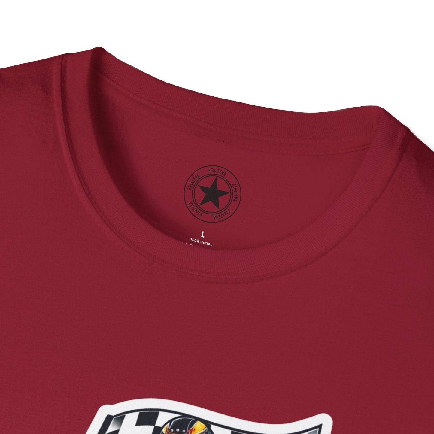 TeeFEVA T-Shirt CH Racing | Sticker Print | Unisex Soft T-Shirt