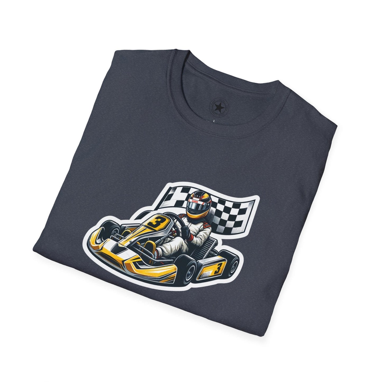 TeeFEVA T-Shirt CH Racing | Sticker Print | Unisex Soft T-Shirt