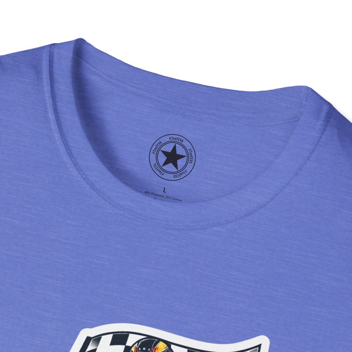 TeeFEVA T-Shirt CH Racing | Sticker Print | Unisex Soft T-Shirt