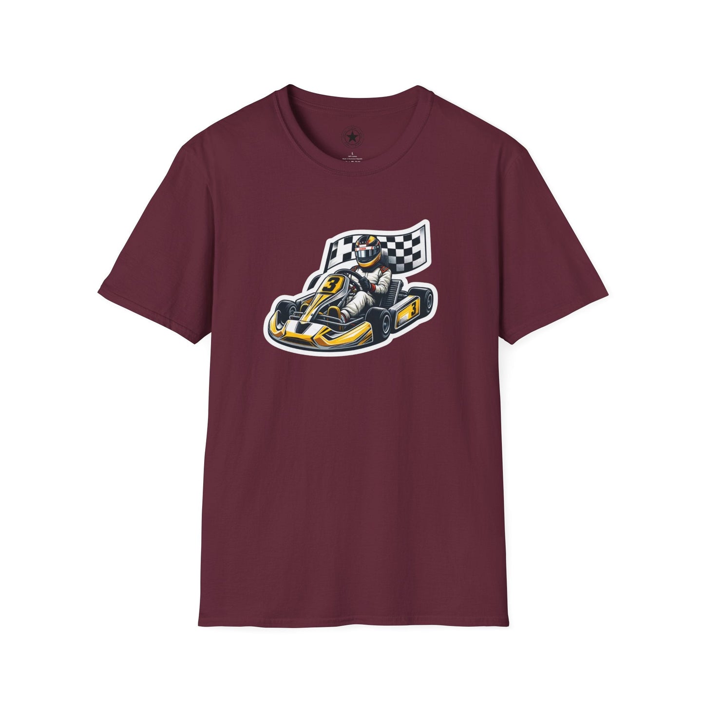TeeFEVA T-Shirt CH Racing | Sticker Print | Unisex Soft T-Shirt