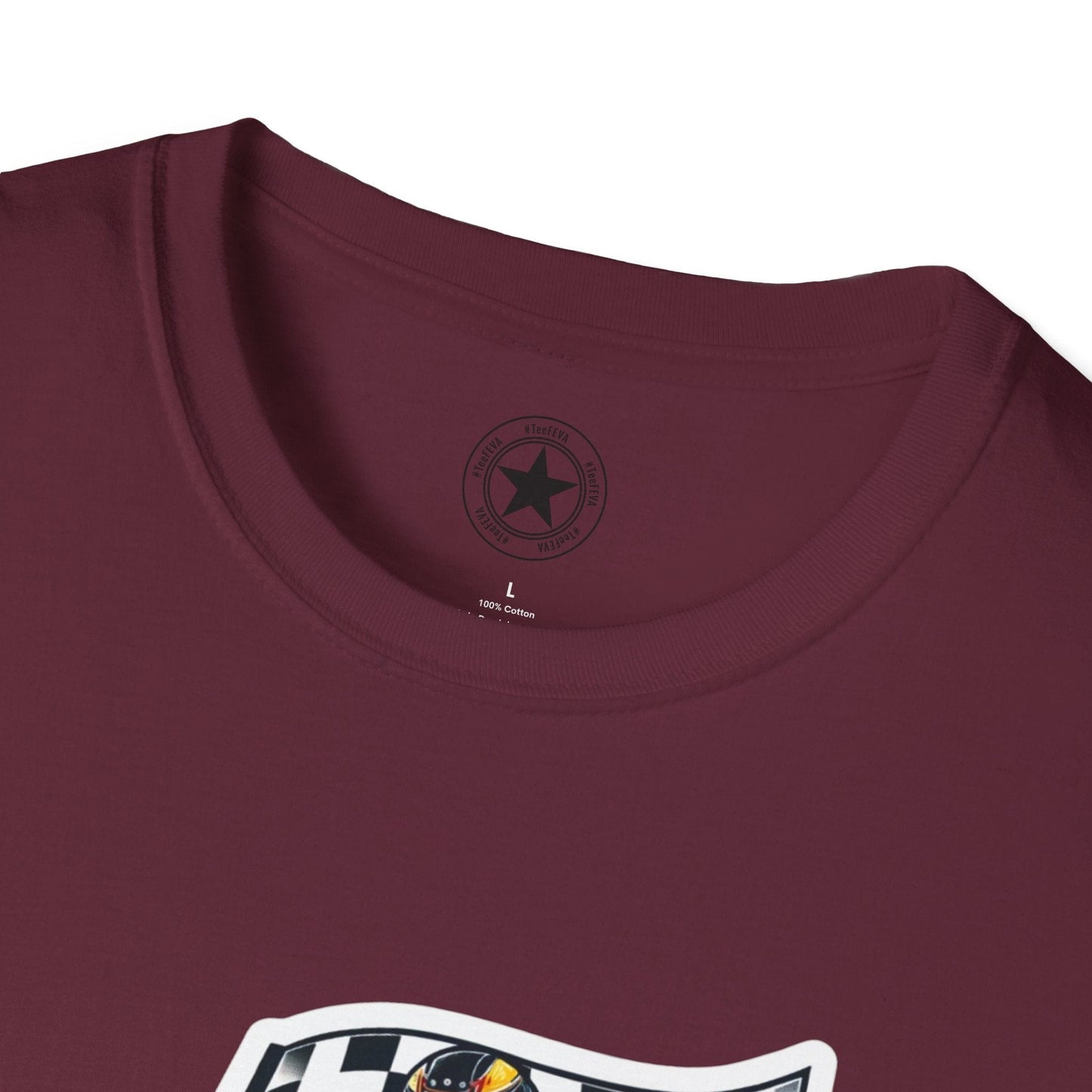 TeeFEVA T-Shirt CH Racing | Sticker Print | Unisex Soft T-Shirt