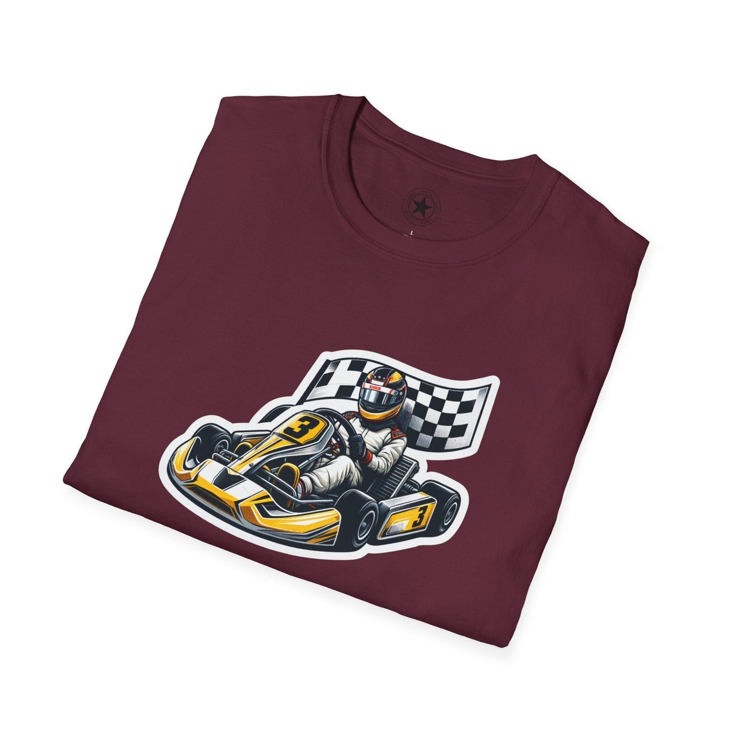 TeeFEVA T-Shirt CH Racing | Sticker Print | Unisex Soft T-Shirt
