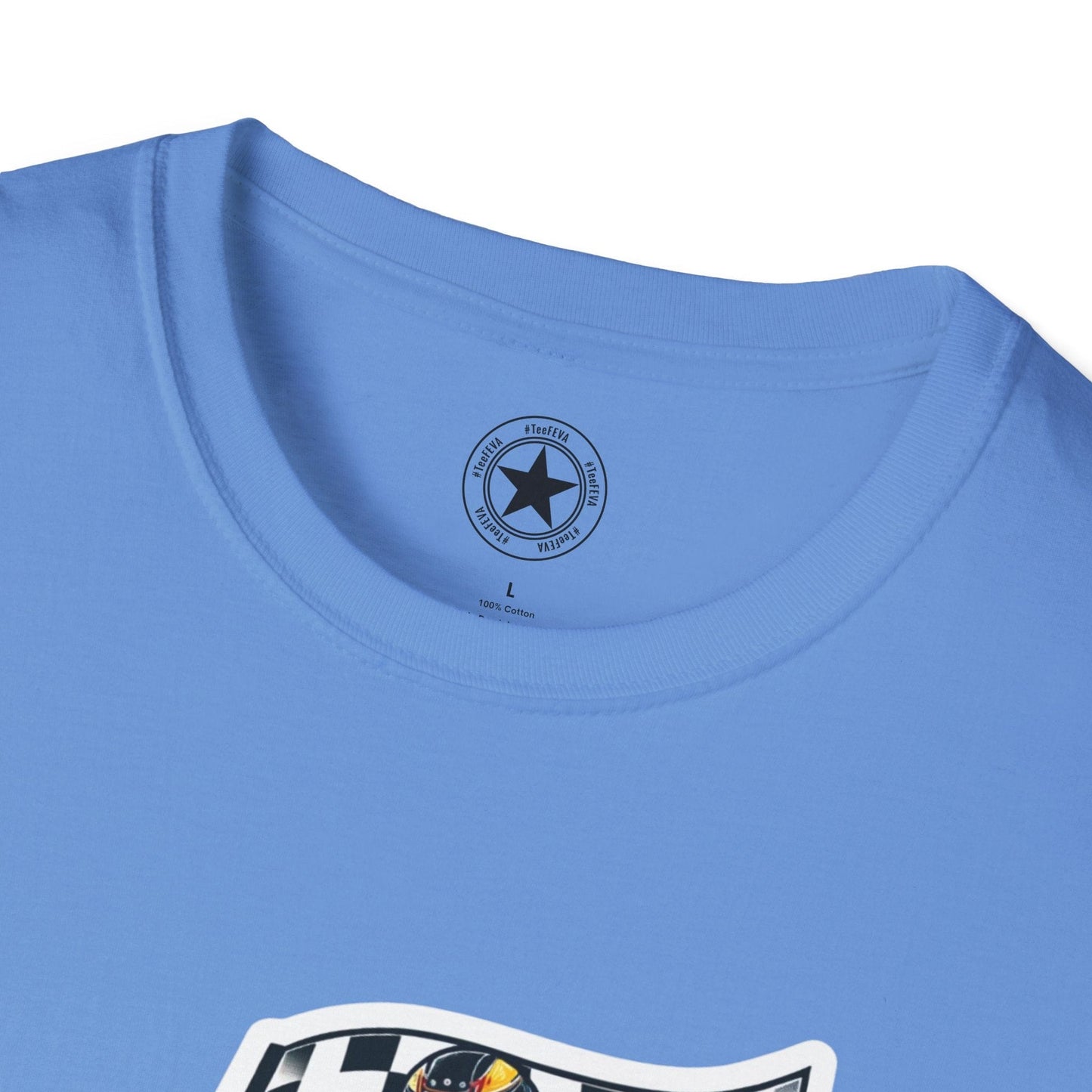 TeeFEVA T-Shirt CH Racing | Sticker Print | Unisex Soft T-Shirt