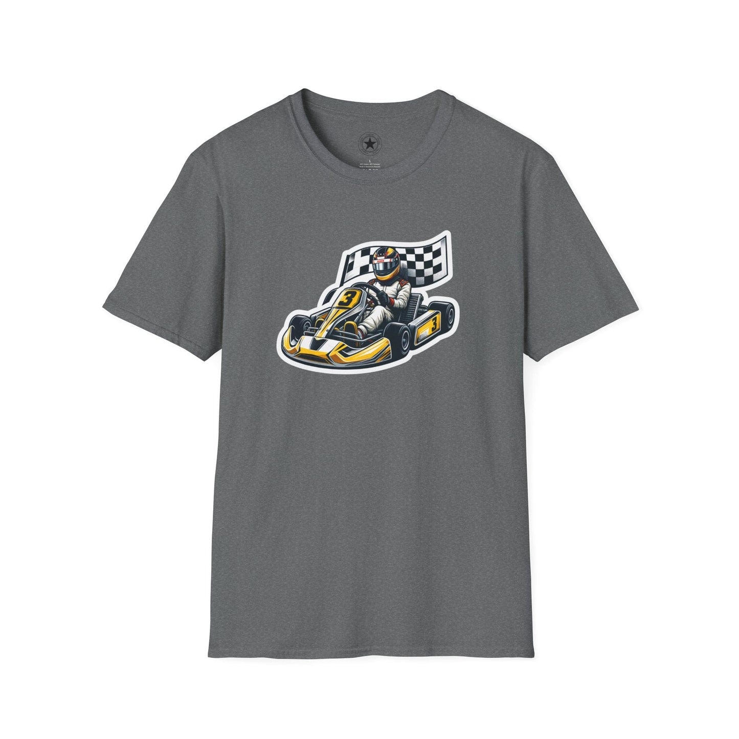 TeeFEVA T-Shirt CH Racing | Sticker Print | Unisex Soft T-Shirt