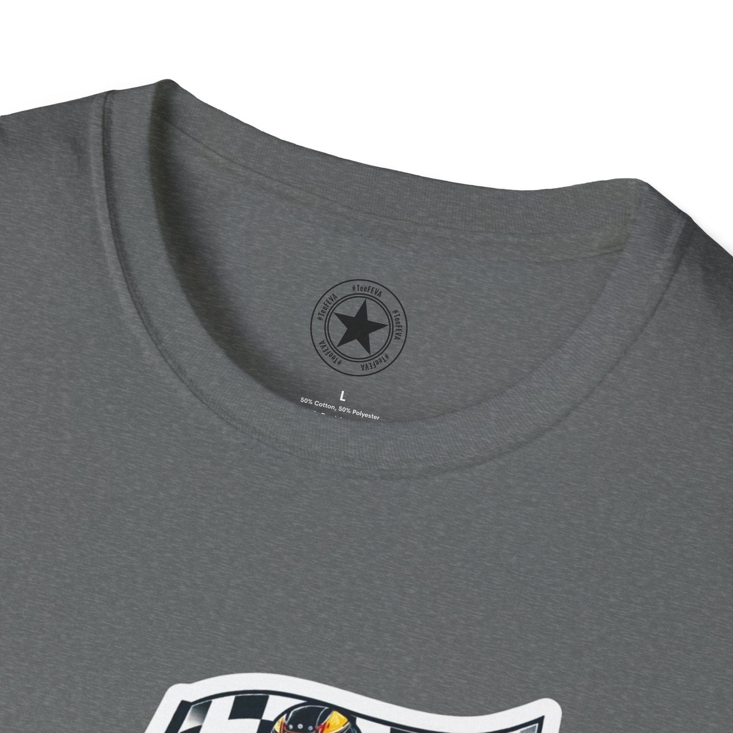 TeeFEVA T-Shirt CH Racing | Sticker Print | Unisex Soft T-Shirt