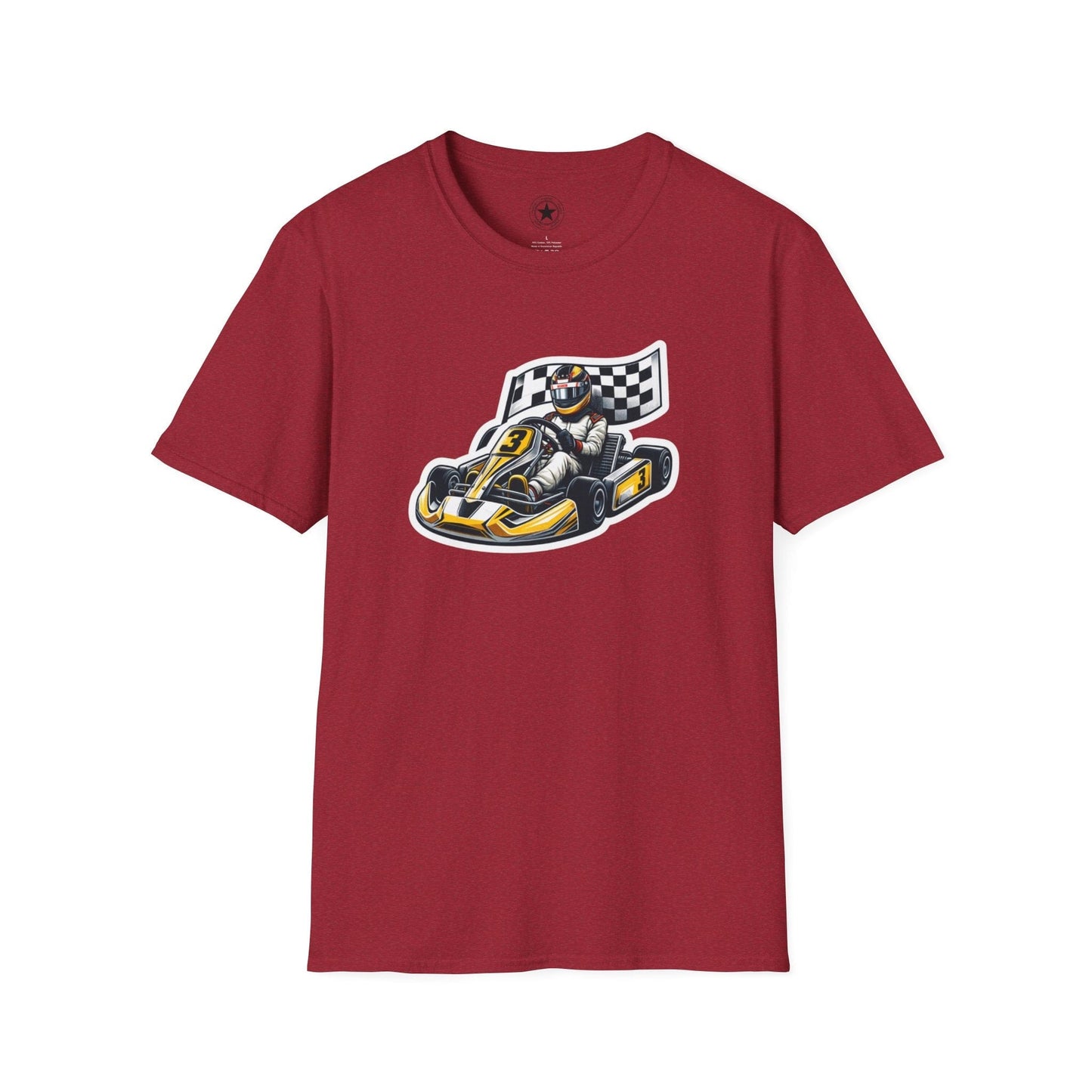 TeeFEVA T-Shirt CH Racing | Sticker Print | Unisex Soft T-Shirt