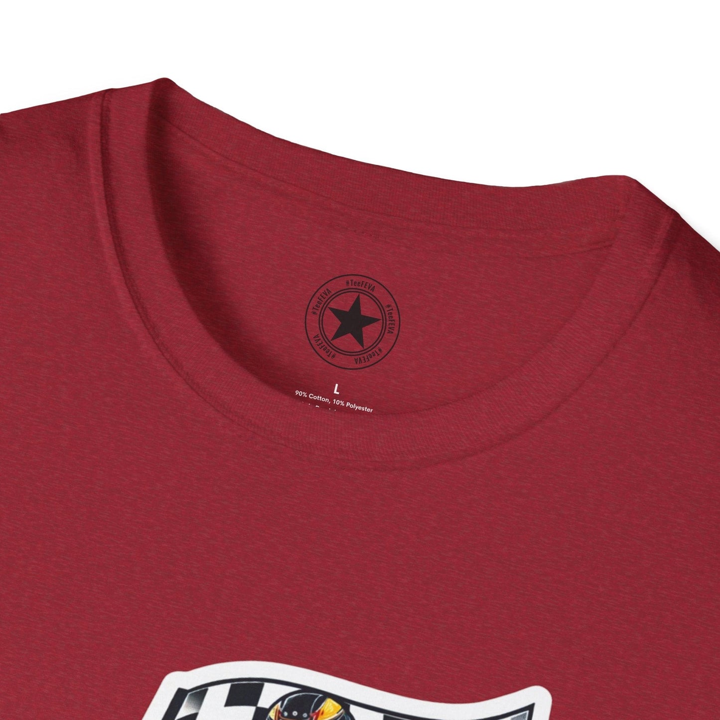 TeeFEVA T-Shirt CH Racing | Sticker Print | Unisex Soft T-Shirt