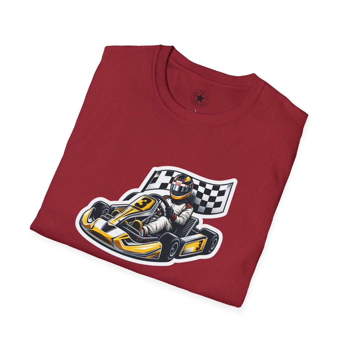TeeFEVA T-Shirt CH Racing | Sticker Print | Unisex Soft T-Shirt