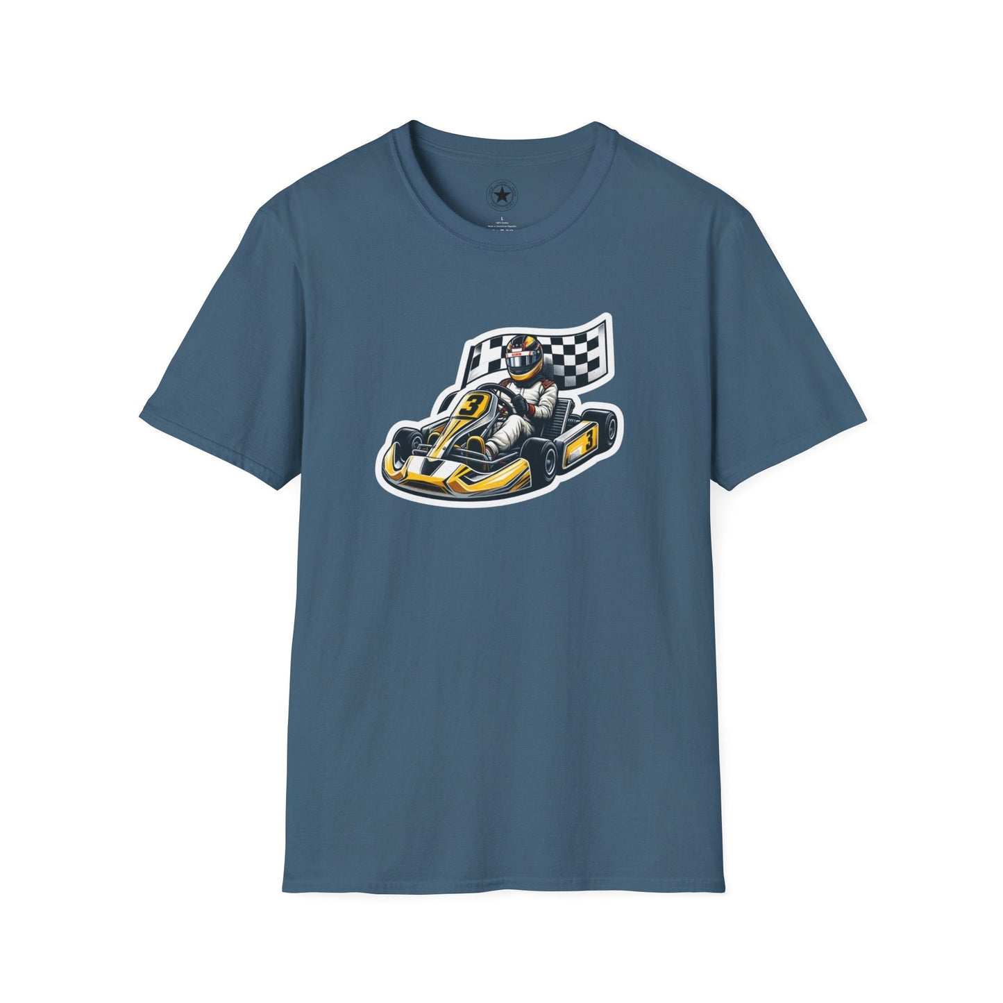 TeeFEVA T-Shirt CH Racing | Sticker Print | Unisex Soft T-Shirt