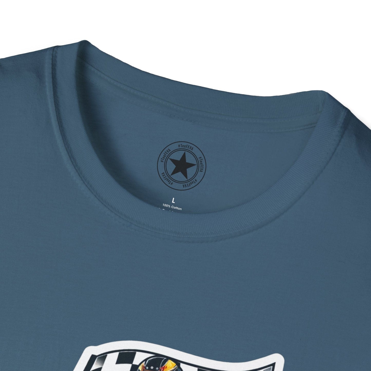 TeeFEVA T-Shirt CH Racing | Sticker Print | Unisex Soft T-Shirt