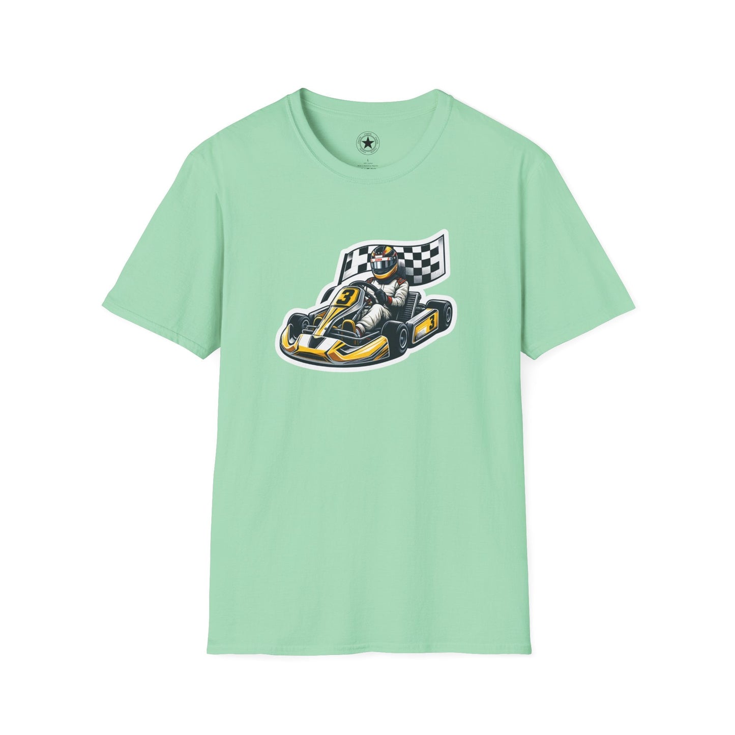 TeeFEVA T-Shirt CH Racing | Sticker Print | Unisex Soft T-Shirt