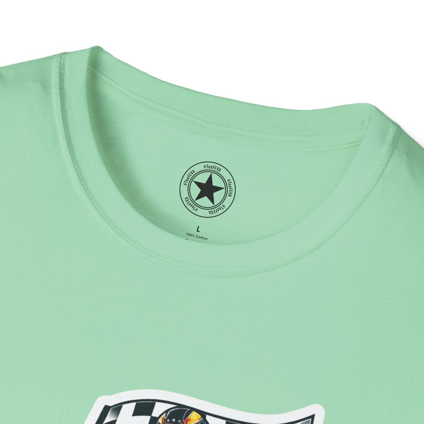 TeeFEVA T-Shirt CH Racing | Sticker Print | Unisex Soft T-Shirt