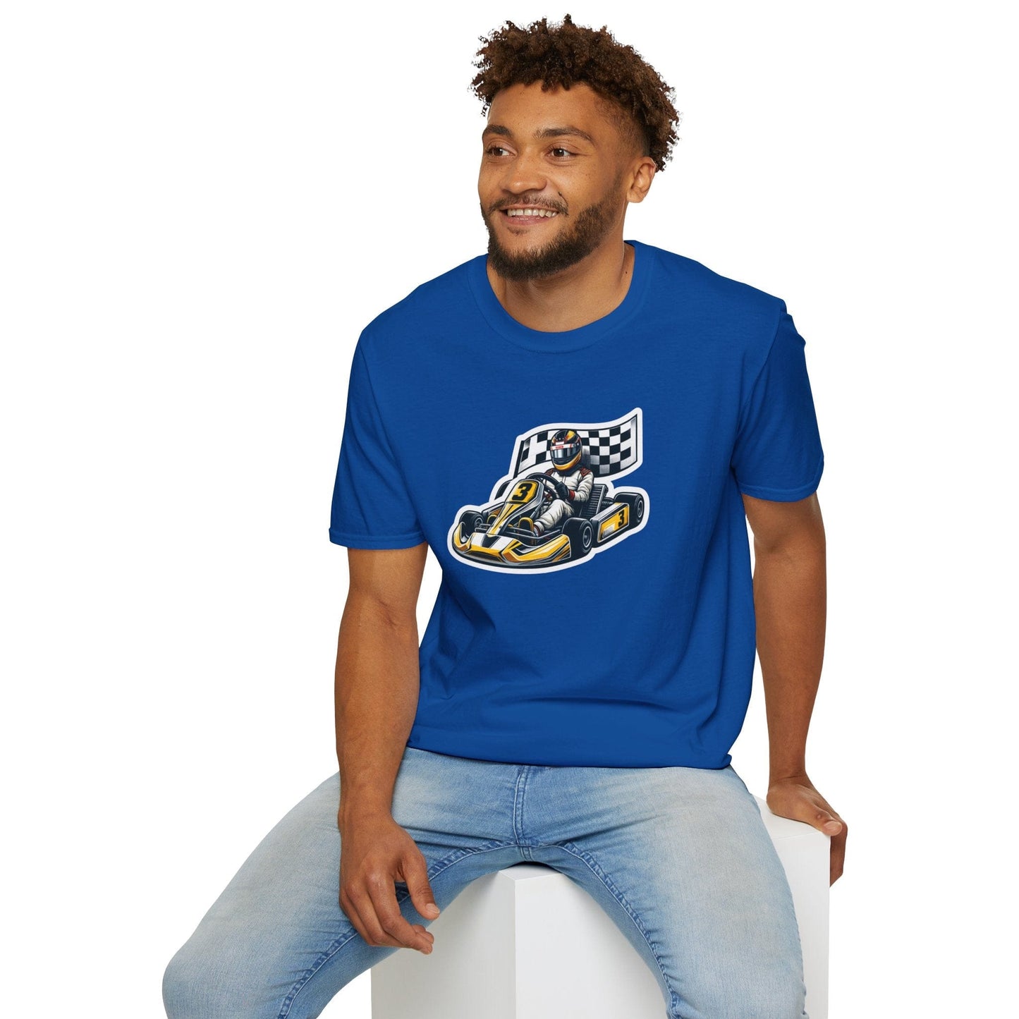 TeeFEVA T-Shirt CH Racing | Sticker Print | Unisex Soft T-Shirt
