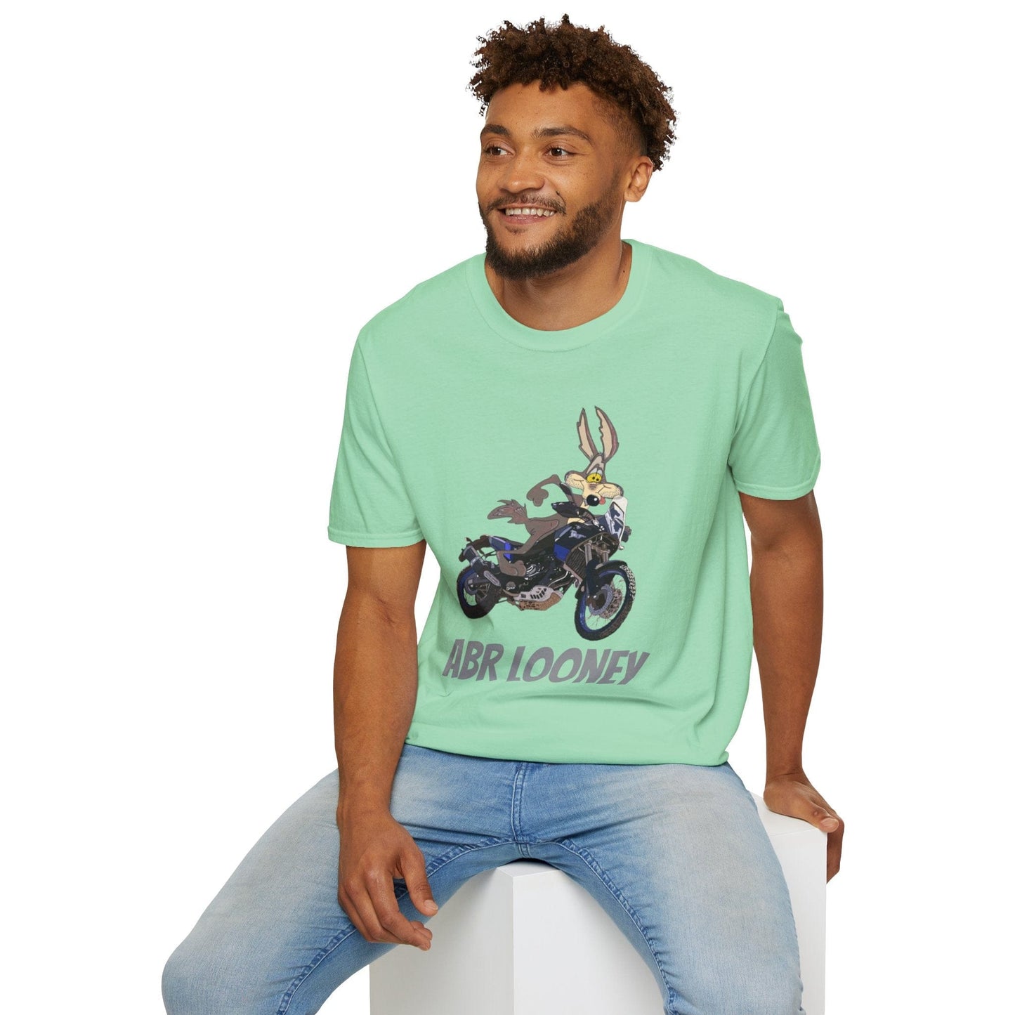 TeeFEVA T-Shirt Cool Motorcycle Graphic T-Shirt - 'ABR LOONEY' Unisex Softstyle Tee