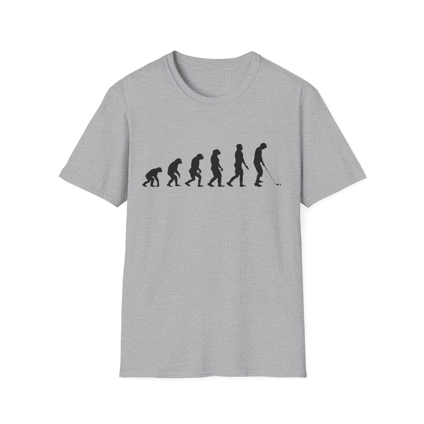 TeeFEVA T-Shirt Evolution Golf (6 Step) : Great Golf Lover T-Shirt, Unisex Soft & Comfortable