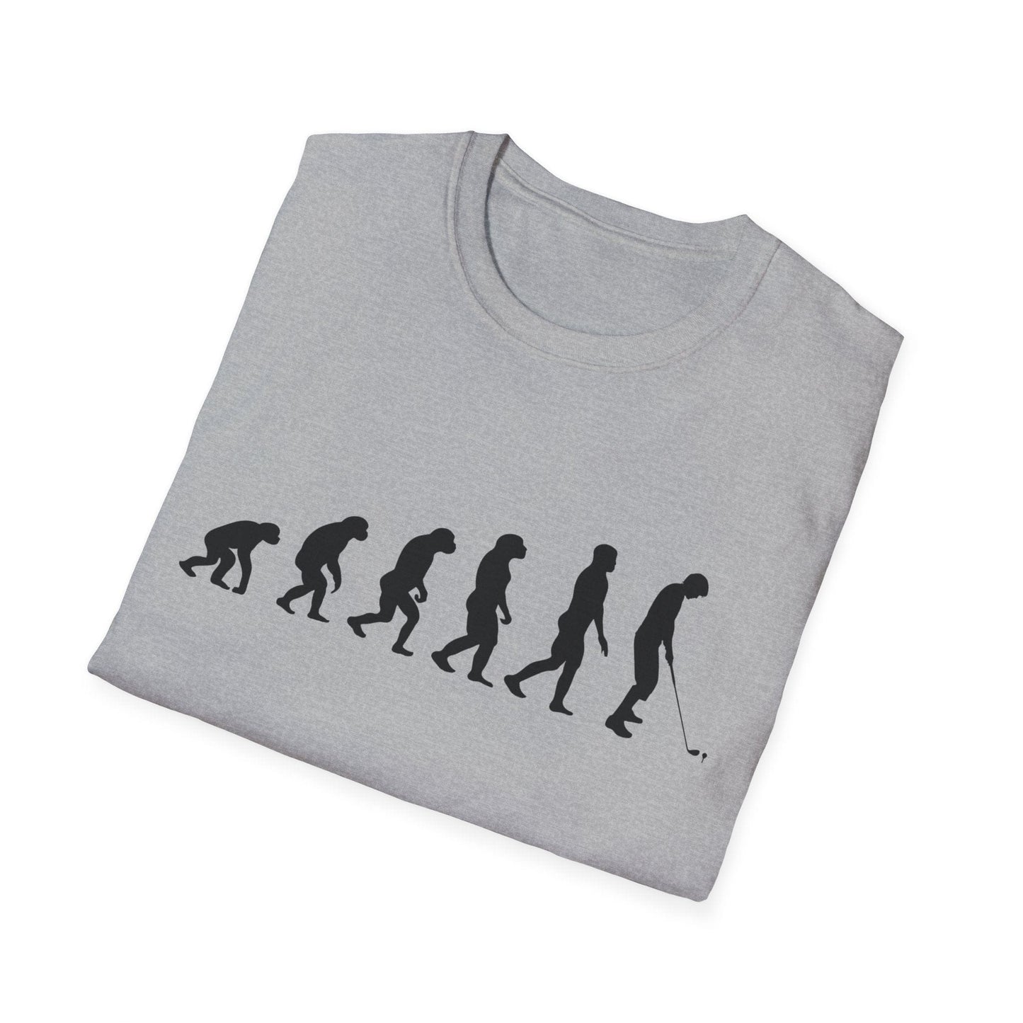 TeeFEVA T-Shirt Evolution Golf (6 Step) : Great Golf Lover T-Shirt, Unisex Soft & Comfortable