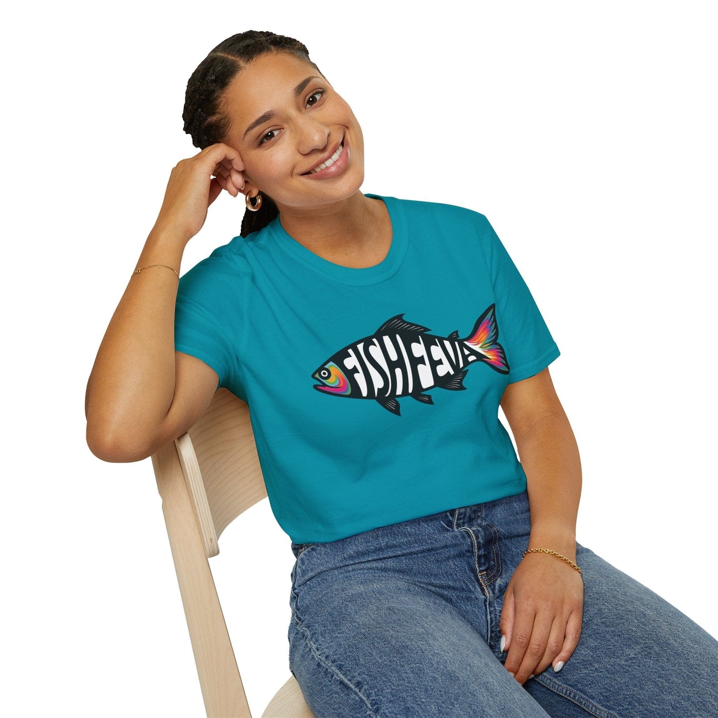 TeeFEVA T-Shirt Fun FishFEVA Graphic T-Shirt - Yes Fishing gives me a "FEVA" Love it, I have FishFEVA | Unisex Tee