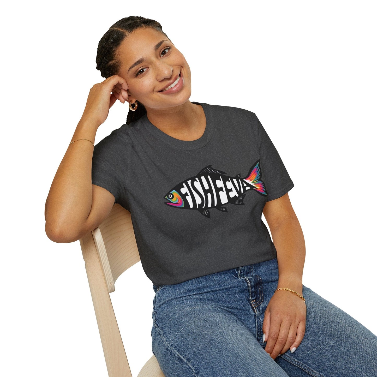 TeeFEVA T-Shirt Fun FishFEVA Graphic T-Shirt - Yes Fishing gives me a "FEVA" Love it, I have FishFEVA | Unisex Tee