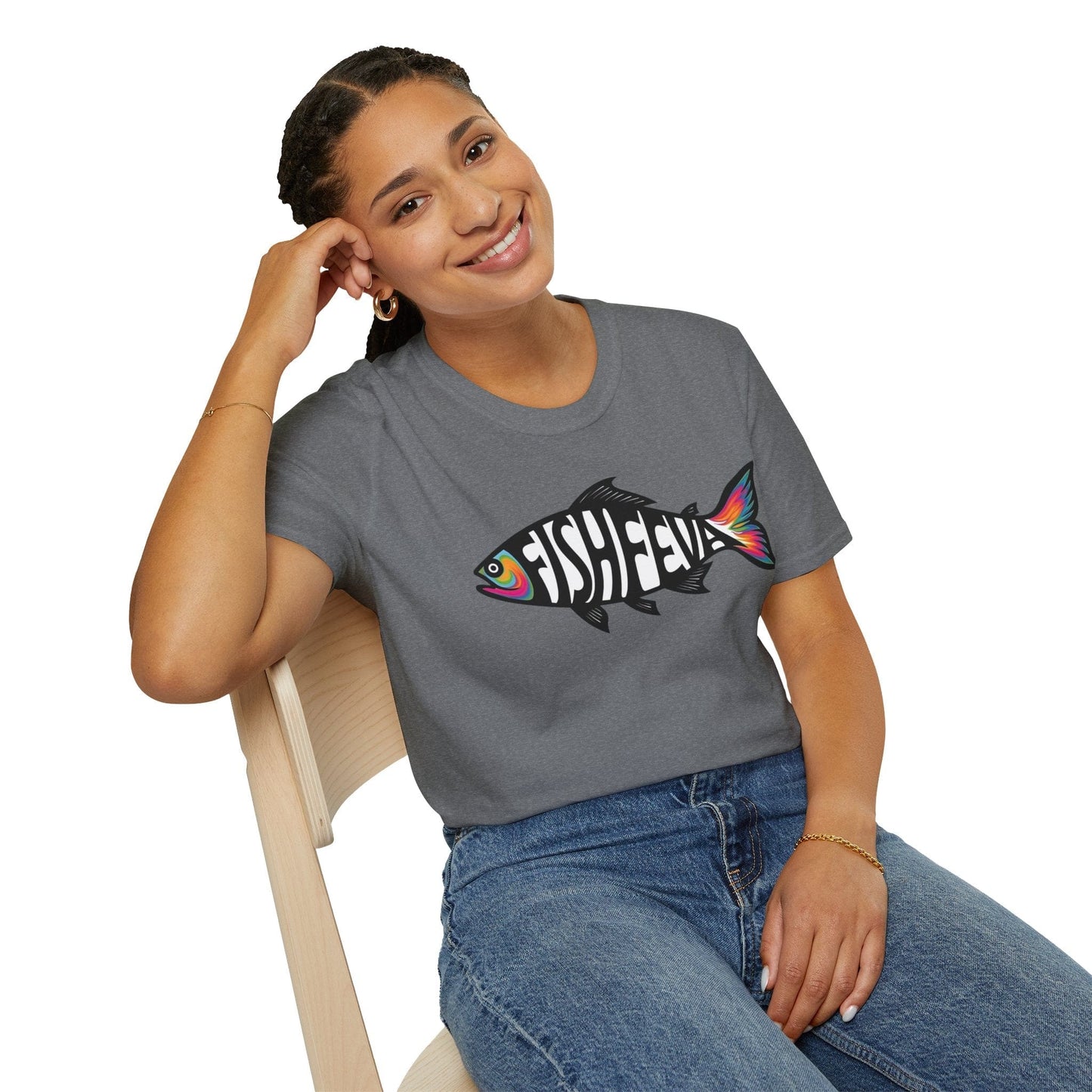 TeeFEVA T-Shirt Fun FishFEVA Graphic T-Shirt - Yes Fishing gives me a "FEVA" Love it, I have FishFEVA | Unisex Tee