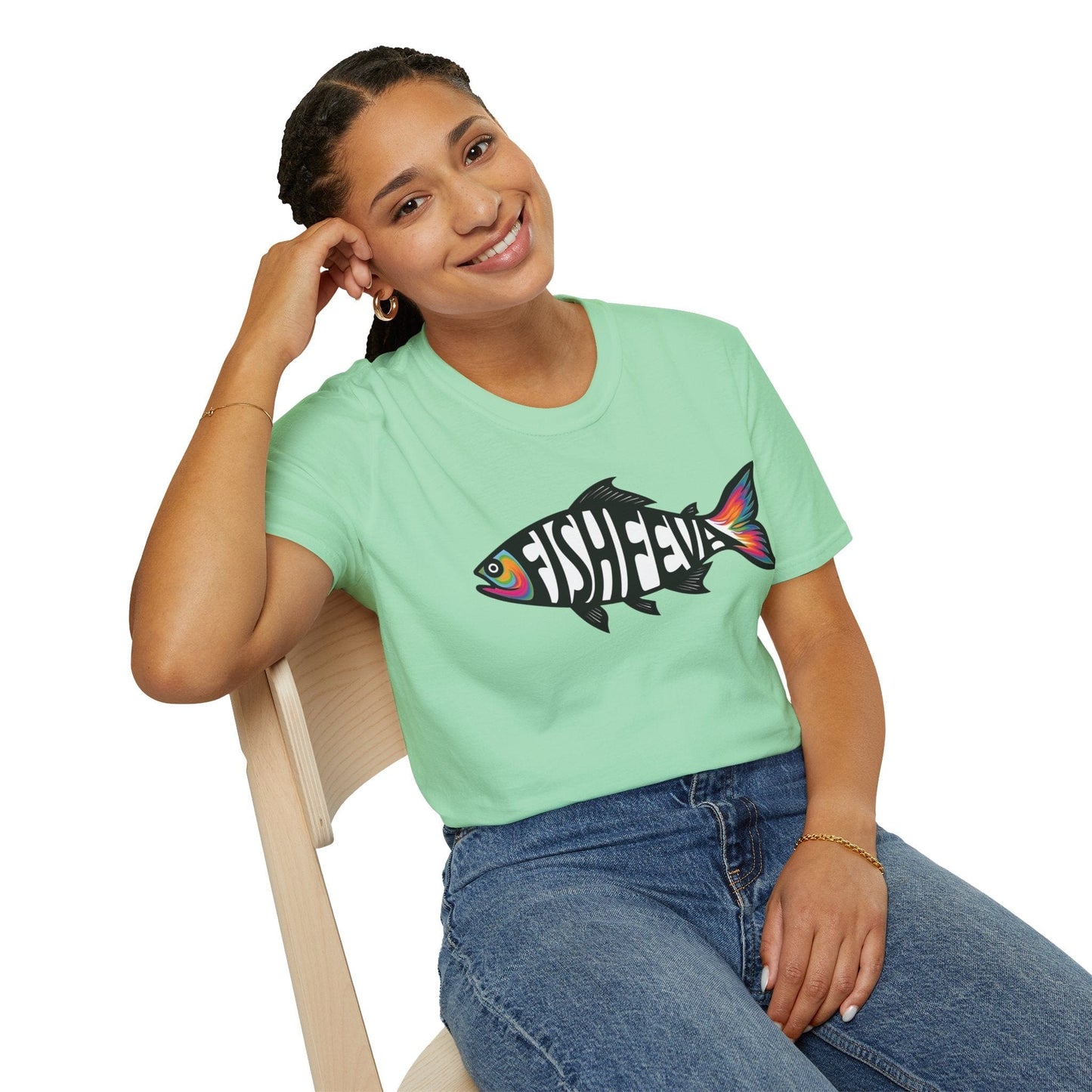 TeeFEVA T-Shirt Fun FishFEVA Graphic T-Shirt - Yes Fishing gives me a "FEVA" Love it, I have FishFEVA | Unisex Tee