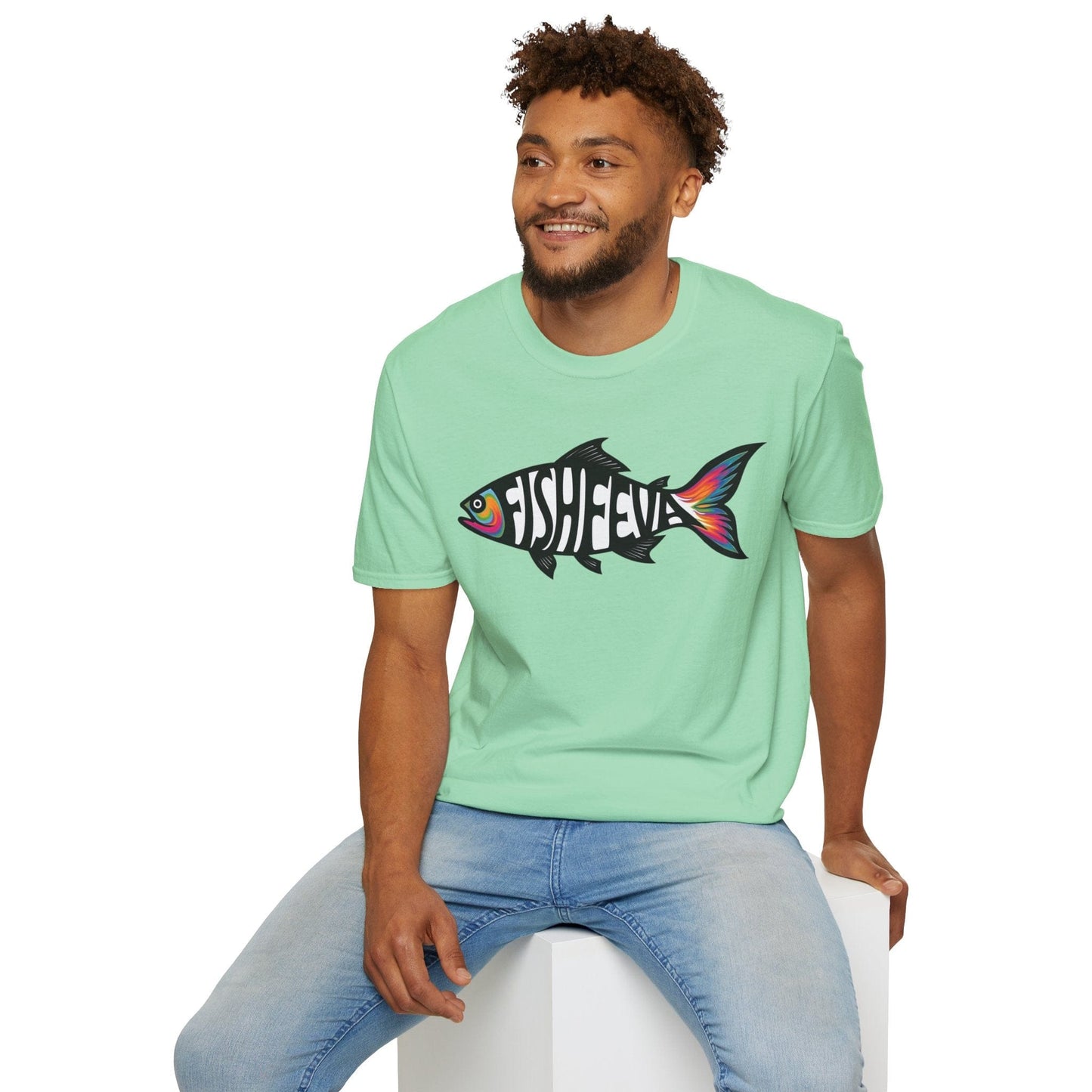 TeeFEVA T-Shirt Fun FishFEVA Graphic T-Shirt - Yes Fishing gives me a "FEVA" Love it, I have FishFEVA | Unisex Tee