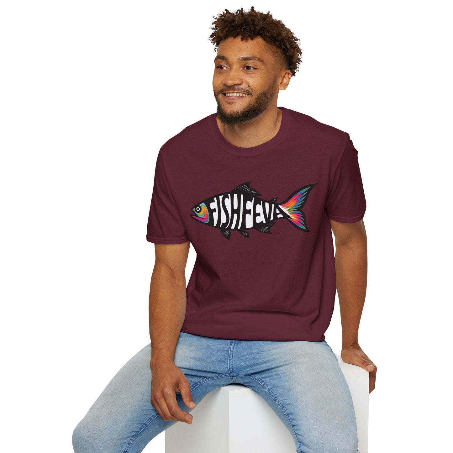 TeeFEVA T-Shirt Fun FishFEVA Graphic T-Shirt - Yes Fishing gives me a "FEVA" Love it, I have FishFEVA | Unisex Tee