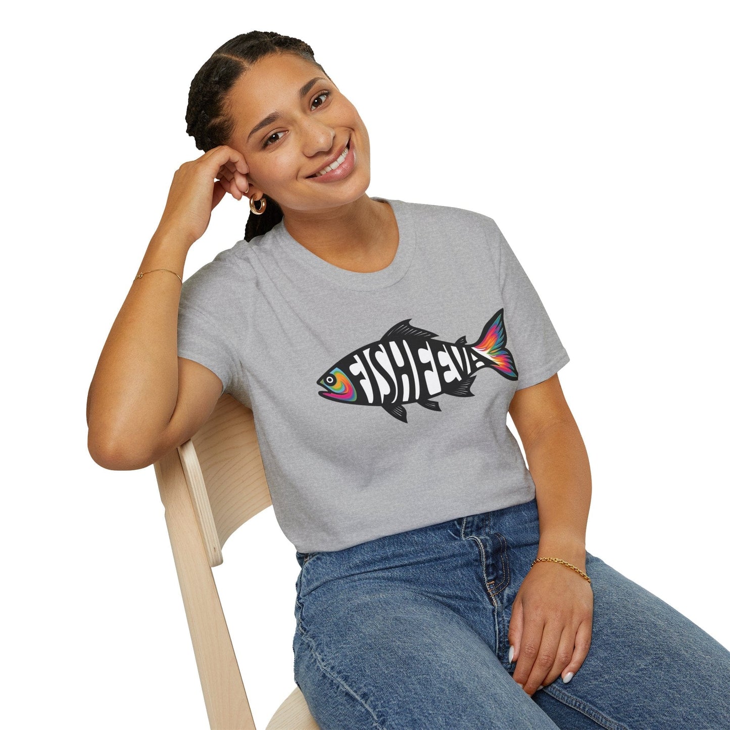 TeeFEVA T-Shirt Fun FishFEVA Graphic T-Shirt - Yes Fishing gives me a "FEVA" Love it, I have FishFEVA | Unisex Tee