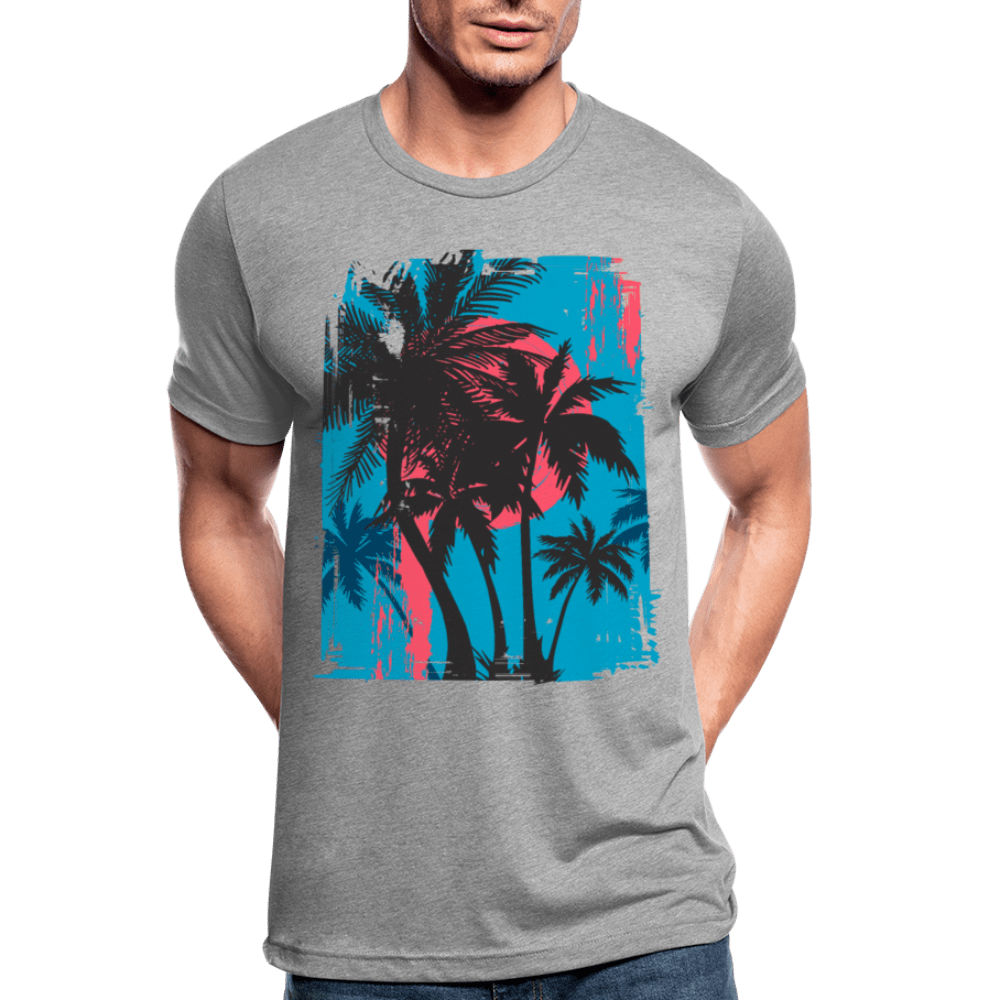 TeeFEVA Unisex Tri-Blend T-Shirt | Bella & Canvas Unisex Summer T-Shirt | Palms on blue sky